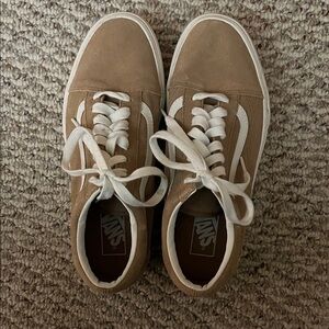 Vans Classic Beige and White Sneakers